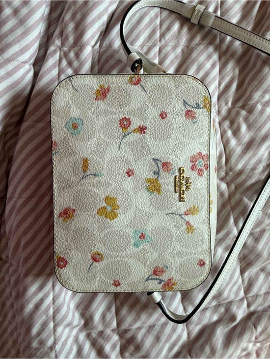 Coach Handbags - Coach White Floral Crossbody Bag with Multicolor Accents